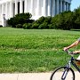 Courtesy: Mr. V.Maruthi Rao (Bangalore)<br />Mr. Rao cycling at Lincoln Memorial park at Washington DC<br />